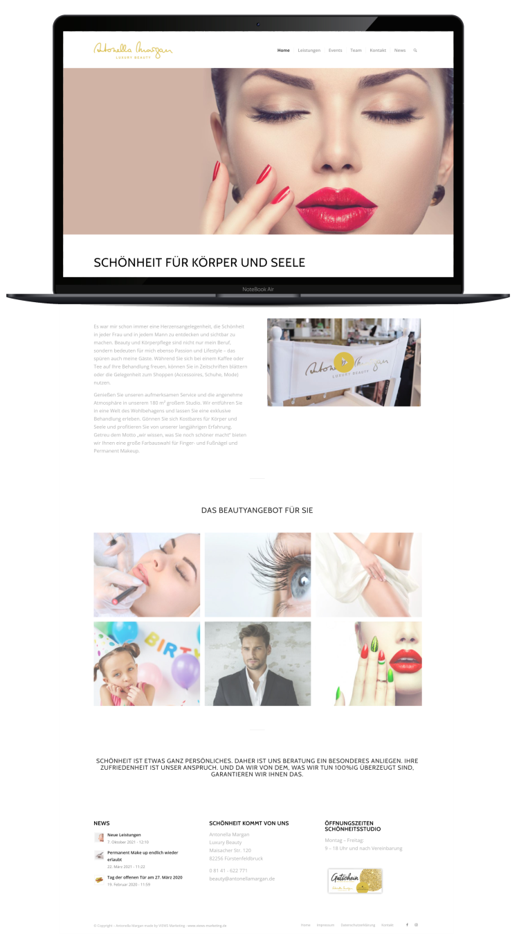 Projekte - Antonella Margan - Website Kosmetikstudio